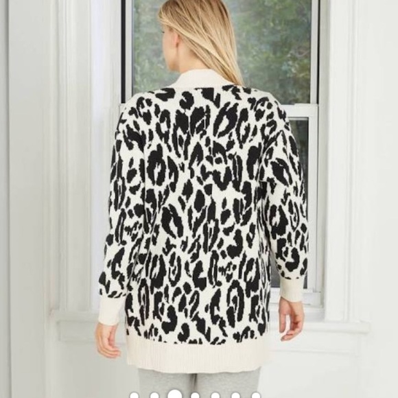 Who What Where Leopard print‎ open cardigan chunky - Picture 2 of 4